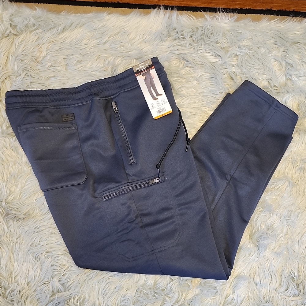 Weatherproof Vintage Men's Cargo Tech Fleece Gray Sweatpants- XXL